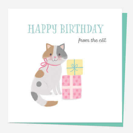 Cat Birthday Card - From The Cat