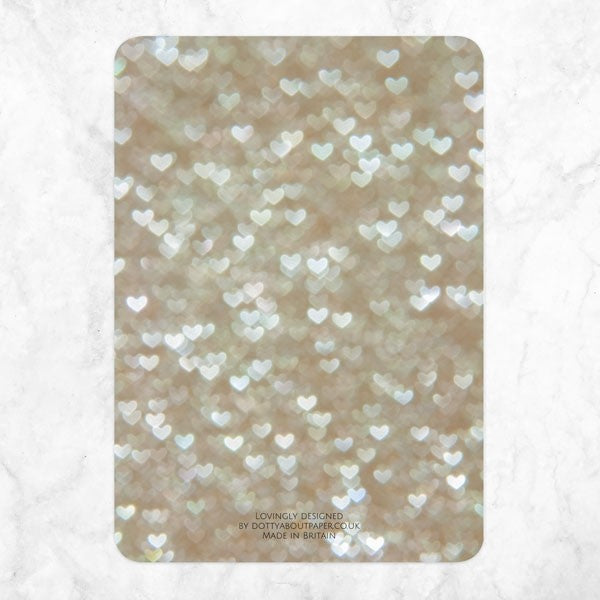 Champagne Heart Pattern - Ready to Write Wedding Invitations & RSVP