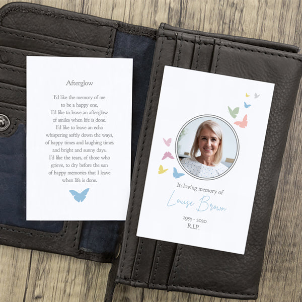 category header image Funeral Memorial Cards - Flying Butterflies