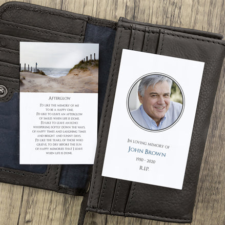 Funeral Memorial Cards - Sea View Path Photo