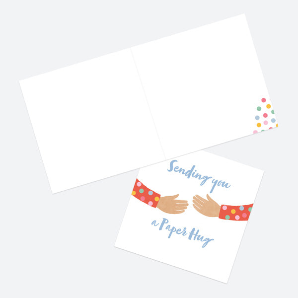 Charity Card - Paper Hug - Arms - Sending A Paper Hug