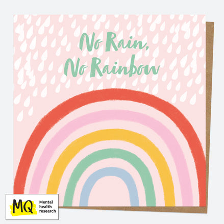 Charity Card - Paper Hug - Rainbow - No Rain, No Rainbow