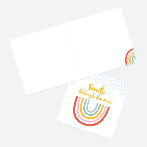 Charity Card - Paper Hug - Rainbow Smile - Smile Through The Rain