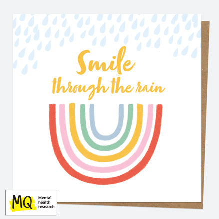 Charity Card - Paper Hug - Rainbow Smile - Smile Through The Rain