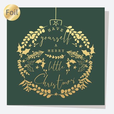 Luxury Foil Christmas Card - Contemporary Christmas - Bauble - Merry Christmas