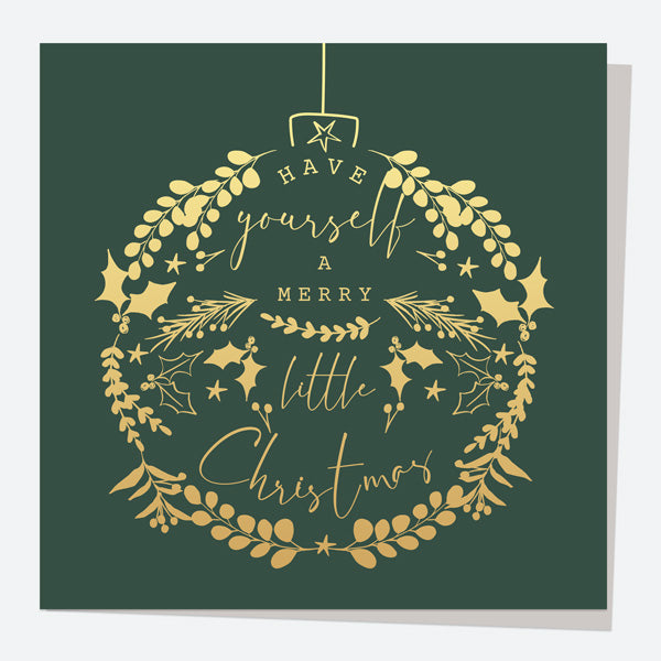 Luxury Foil Christmas Card - Contemporary Christmas - Bauble - Merry Christmas
