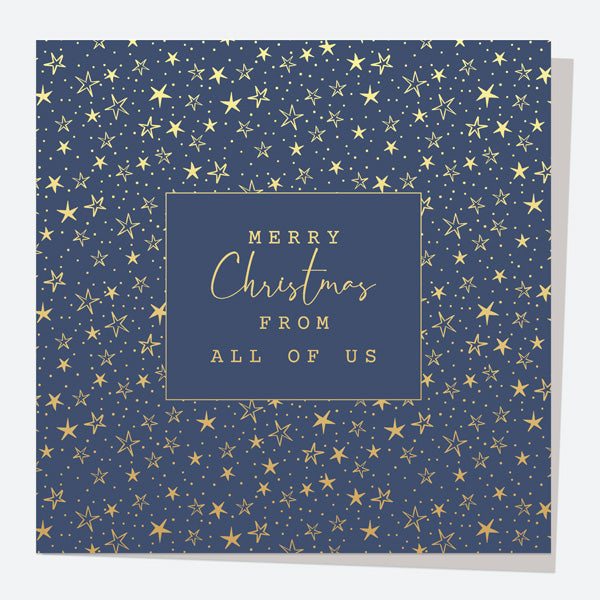 Luxury Foil Christmas Card - Contemporary Christmas - Stars - From Our House To Yours