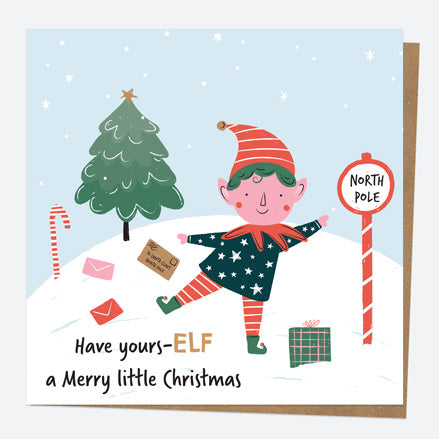 Christmas Card - Elf - North Pole