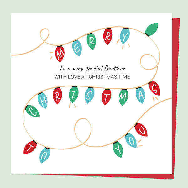 Christmas Card - Festive Brights Lights - Brother