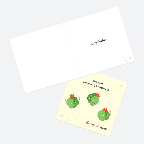Christmas Card - Festive Food - Sprouts