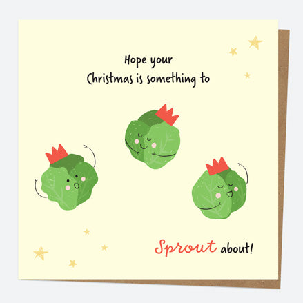 Christmas Card - Festive Food - Sprouts
