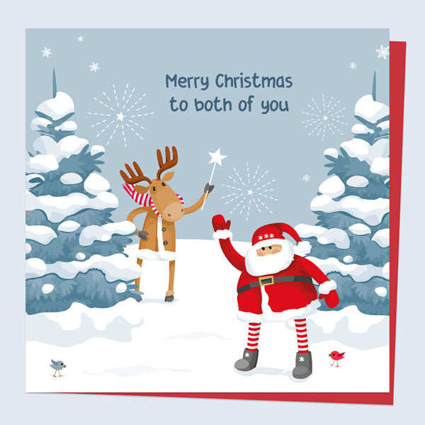 Christmas Card - Festive Friends - To Both Of You