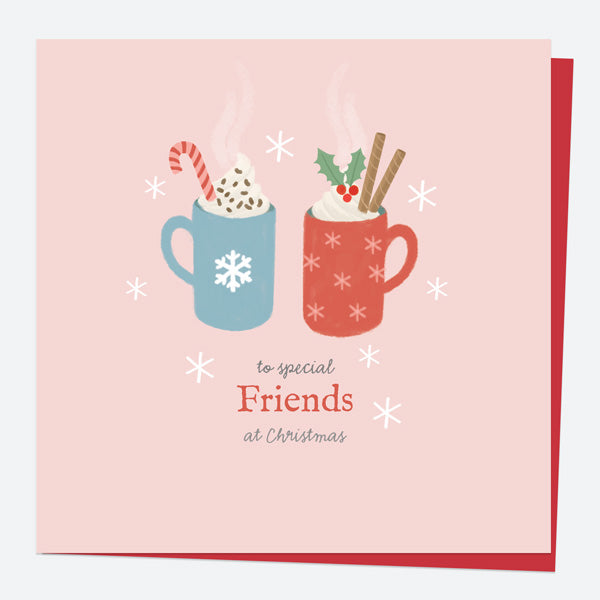 Christmas Card - Festive Love - Hot Chocolate - Friends