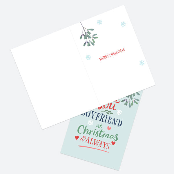 Christmas Card - Homespun Typography - Boyfriend