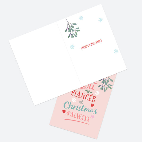 Christmas Card - Homespun Typography - Fiancée