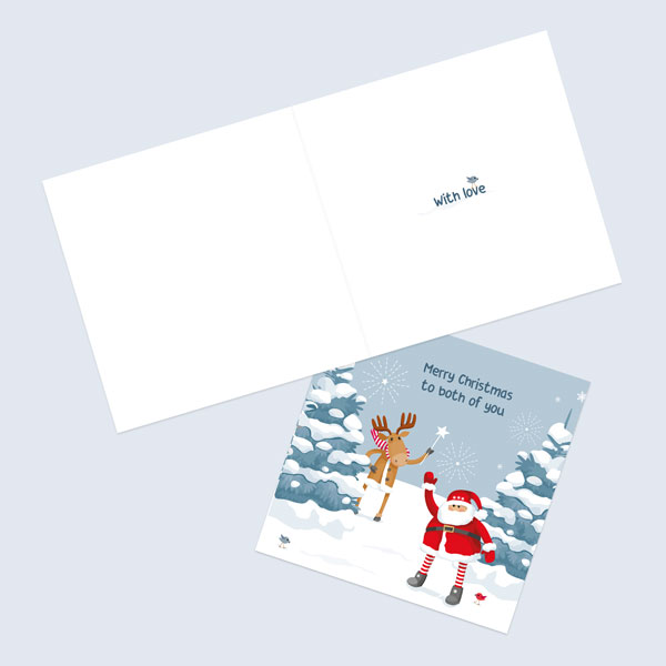 Christmas Card - Festive Friends - To Both Of You