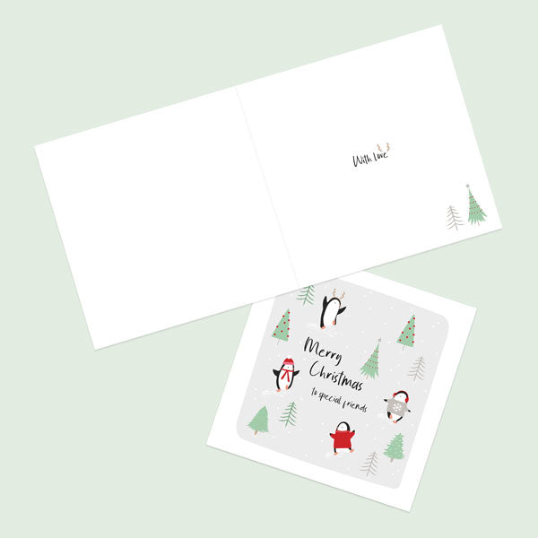 Christmas Card - Penguin Friends - To Special Friends