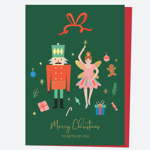 Luxury Foil Christmas Card - Nutcracker Ballet - Nutcracker & Fairy - Both Of You