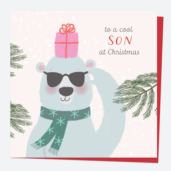 Christmas Card - Polar Pals - Cool Bear - Son