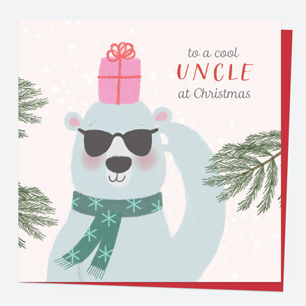 Christmas Card - Polar Pals - Cool Bear - Uncle