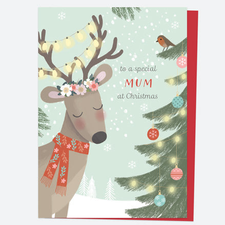 Christmas Card - Polar Pals - Decorative Deer - Mum