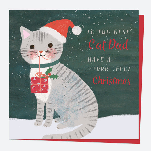 Christmas Card - Santa Paws - Best Cat Dad