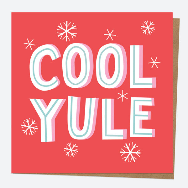 Christmas Card - Yuletide Typography - Cool Yule