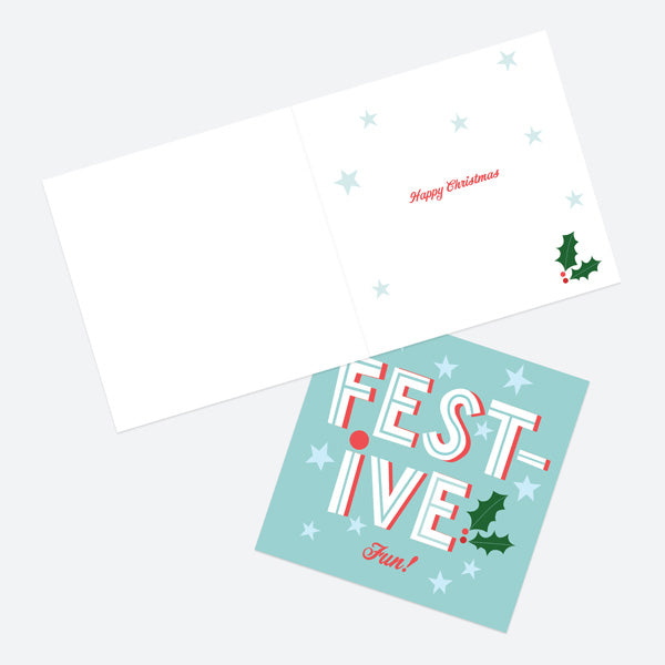 Christmas Card - Yuletide Typography - Festive Fun