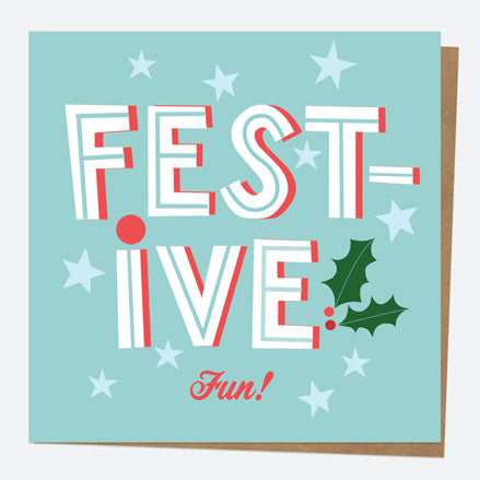 Christmas Card - Yuletide Typography - Festive Fun