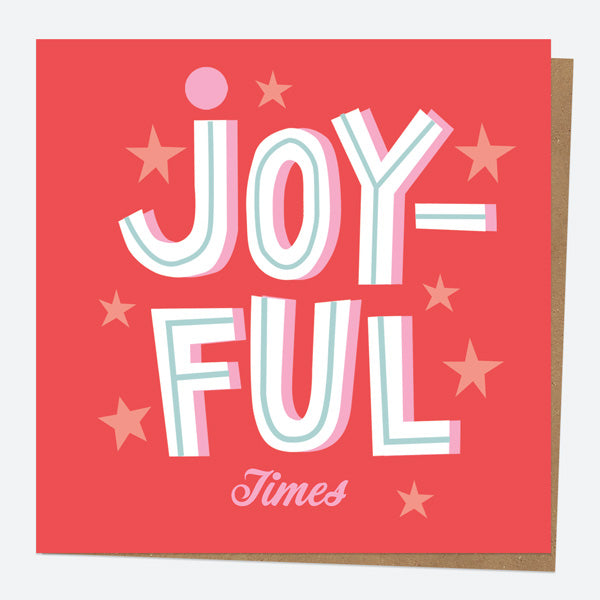 Christmas Card - Yuletide Typography - Joyful Times