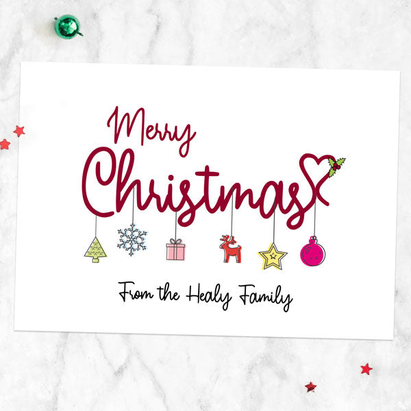 Personalised Christmas Cards - Christmas Love - Pack of 10