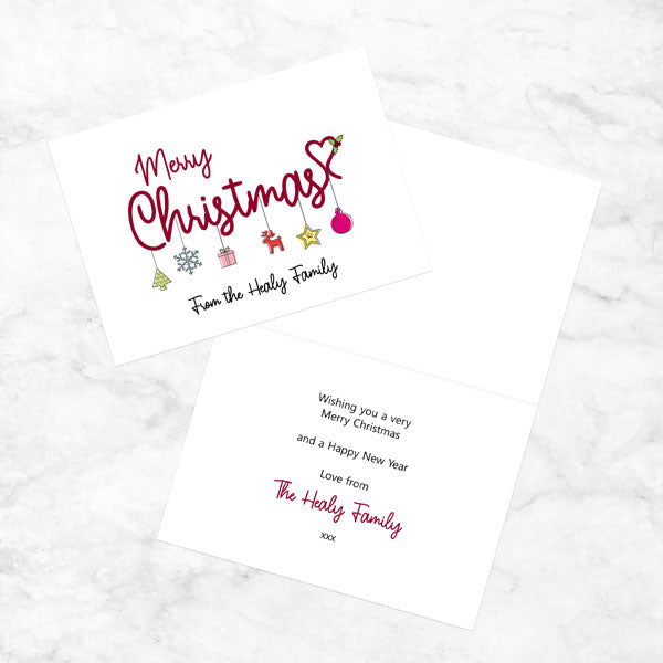 Personalised Christmas Cards - Christmas Love - Pack of 10
