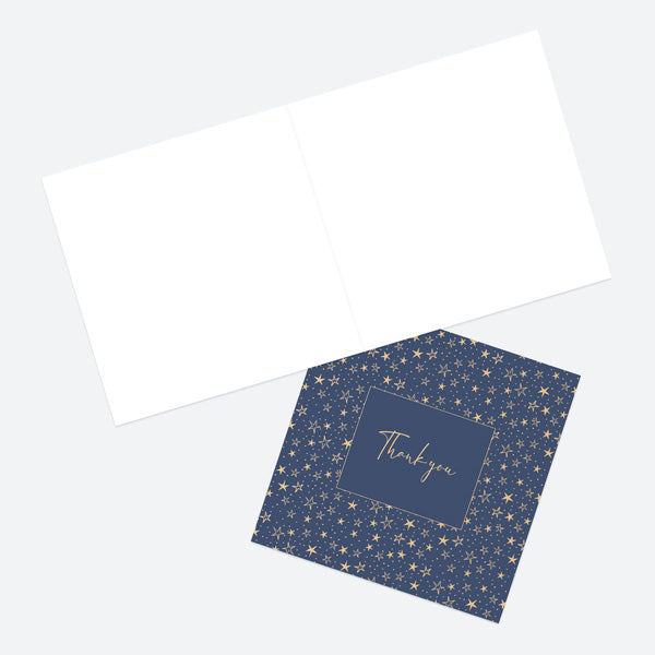 Luxury Foil Christmas Thank You Card - Contemporary Christmas - Stars