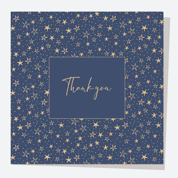 Luxury Foil Christmas Thank You Card - Contemporary Christmas - Stars