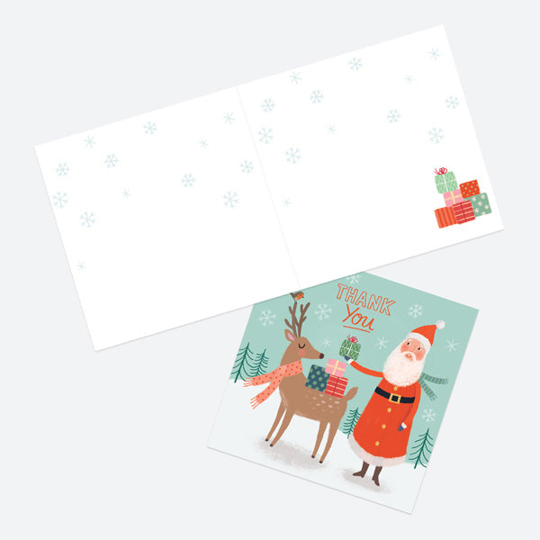 Christmas Thank You Card - Delivering Presents