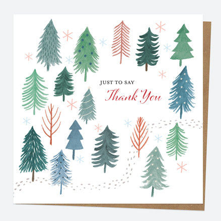 Christmas Thank You Card - Winter Wonderland