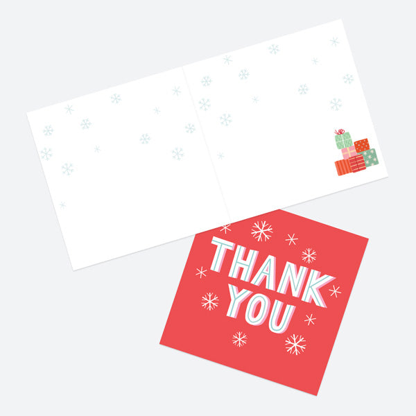 Christmas Thank You Card - Yuletide Typography