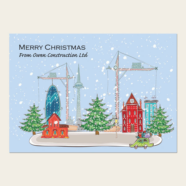 Business Christmas Cards - City Building Construction