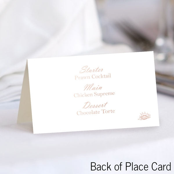 Coastal Heart Foil Place Card