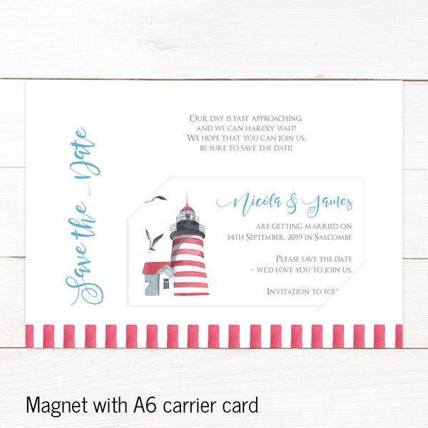 Coastal Lighthouse - Save the Date Magnets