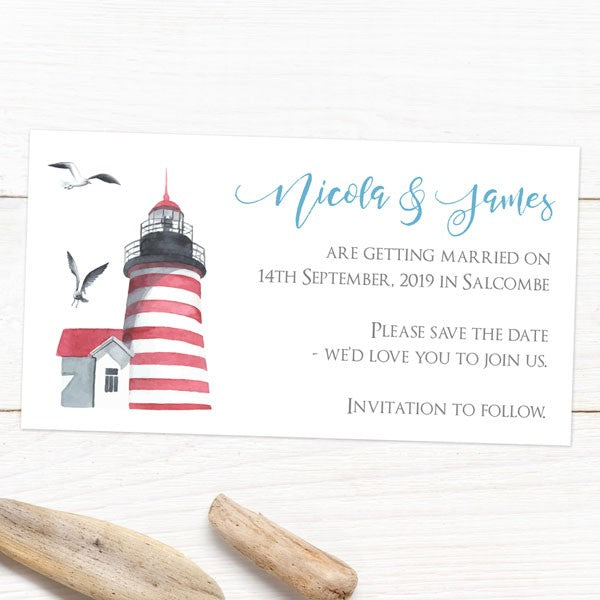 Coastal Lighthouse - Save the Date Magnets