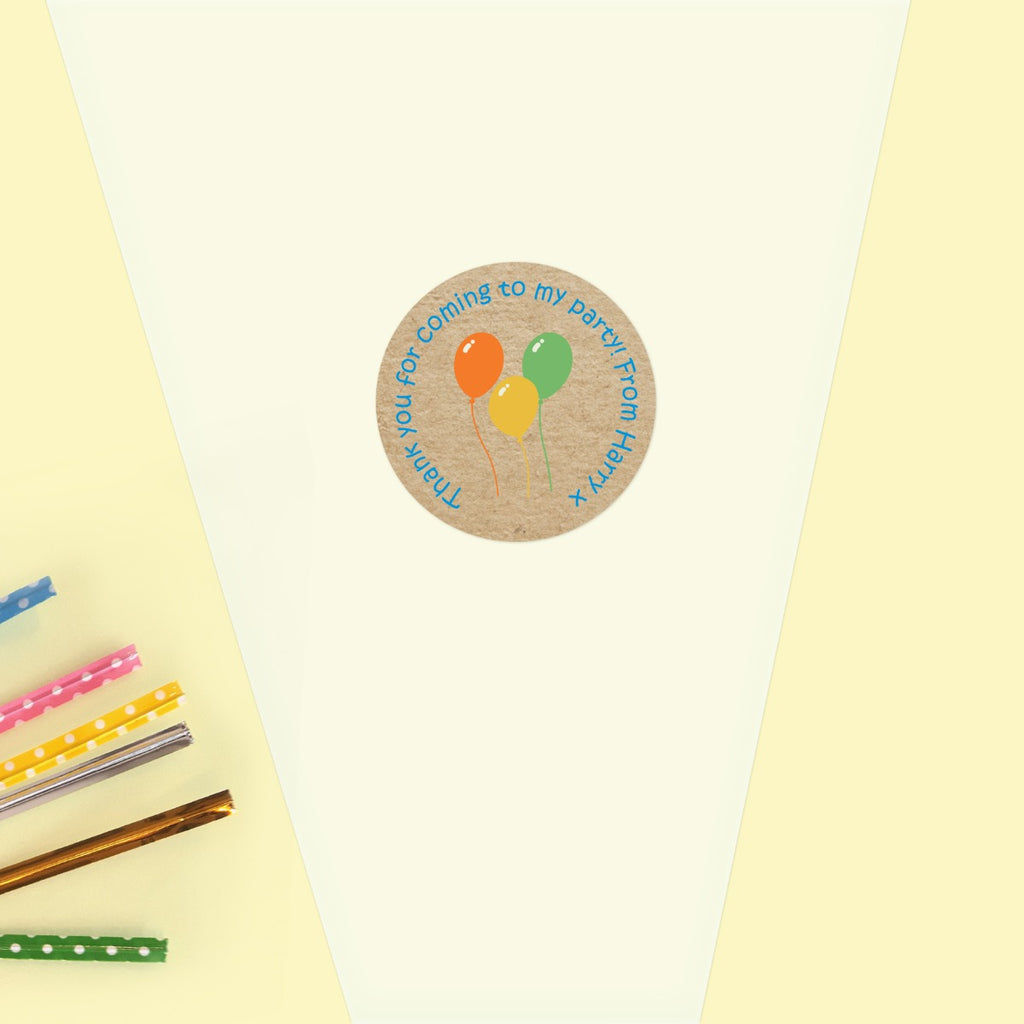 Colourful Balloons - Sweet Cone & Sticker - Pack of 35