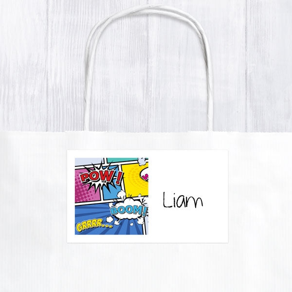 Boys Comic Party - Party Bag & Sticker - Pack of 10
