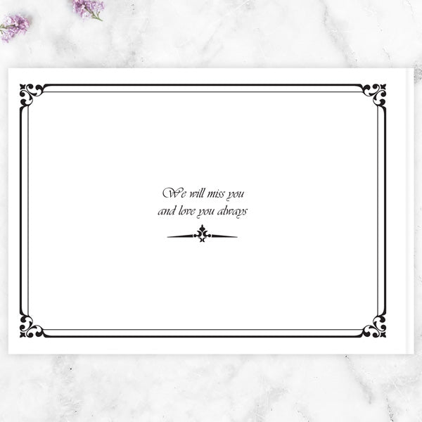 Condolence Guest Book - Elegant Frame