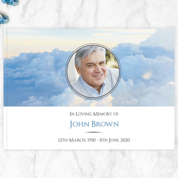 Condolence Guest Book - Heavenly Clouds