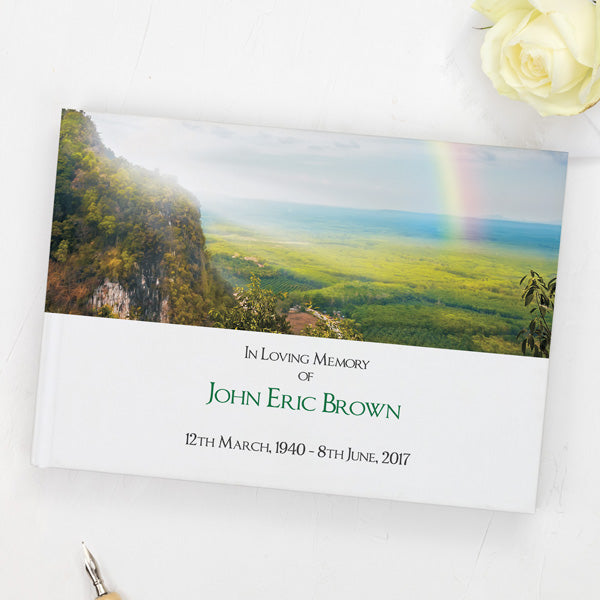 Condolence Guest Book - Rainbow View