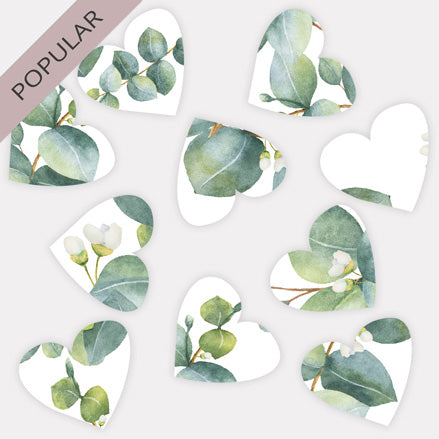 Eucalyptus Garland - Heart Table Confetti