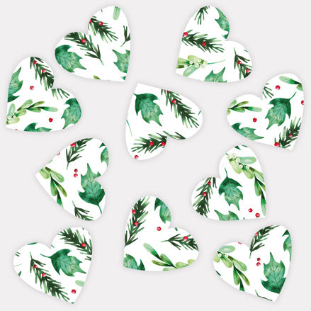 Festive Foliage - Iridescent Heart Table Confetti