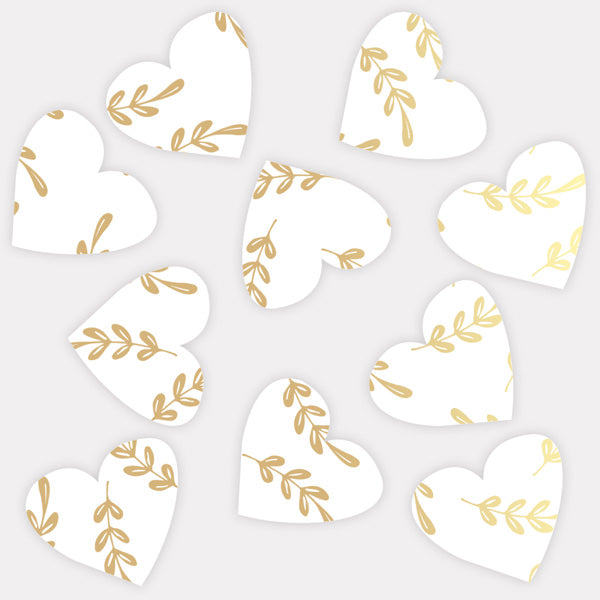 Formal Monogram Foil Heart Table Confetti