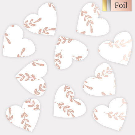 Formal Monogram Foil Heart Table Confetti
